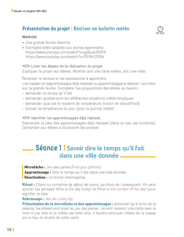 Réussir en anglais CE1-CE2 + Ressources numériques