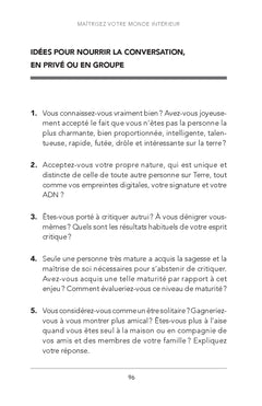 Maîtrisez votre monde intérieur - Surmontez vos émotions négatives, accueillez le bonheur et libérez votre potentiel