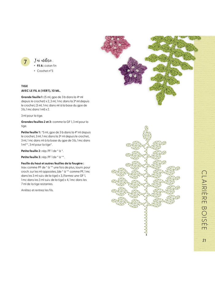 Collages floraux au crochet