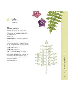 Collages floraux au crochet