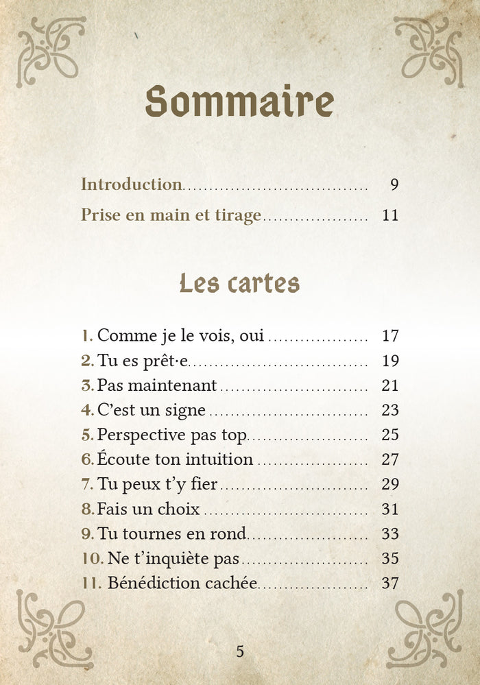 La réponse est là - Cartes oracle