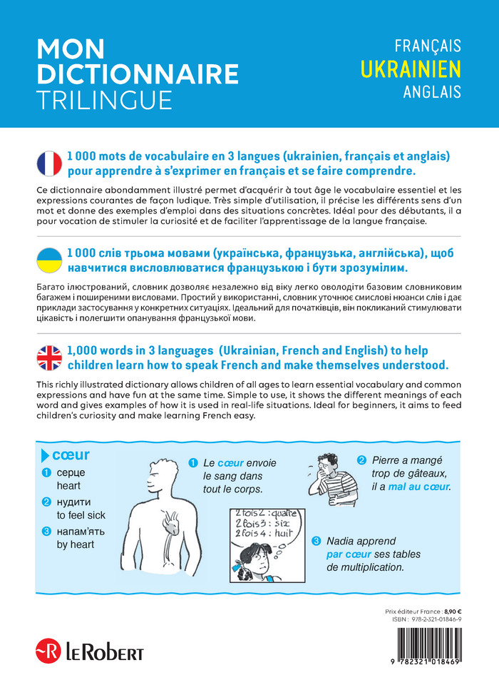 Mon dictionnaire trilingue français, anglais, ukrainien