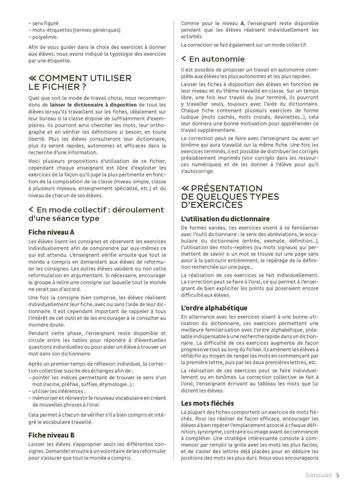 Aider l'élève à acquérir du vocabulaire CE1-CE2