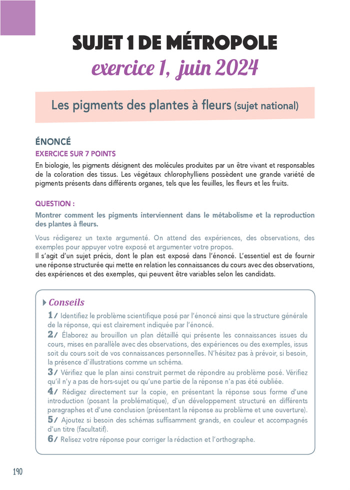 Bac assuré - Spécialité SVT - Terminale