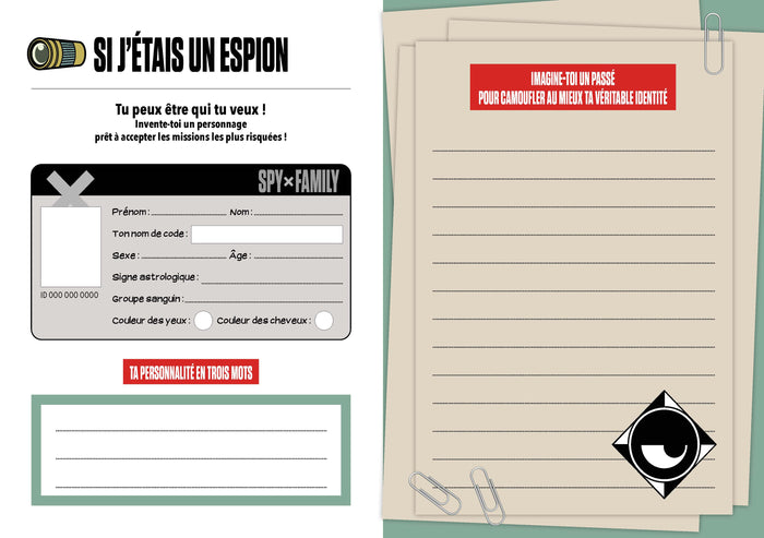 Ton carnet Spy x Family - Carnet à remplir