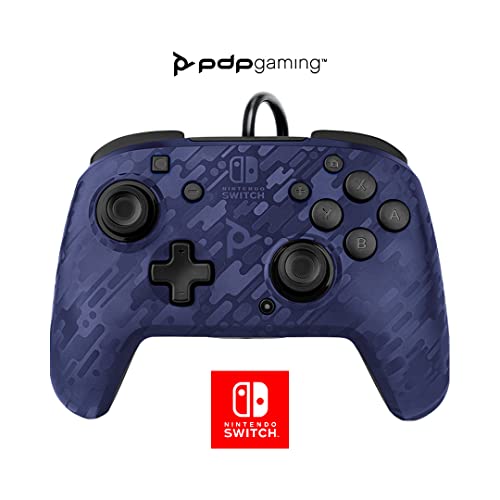 PDP Manette faceoff audio Nintendo Switch Camo bleu