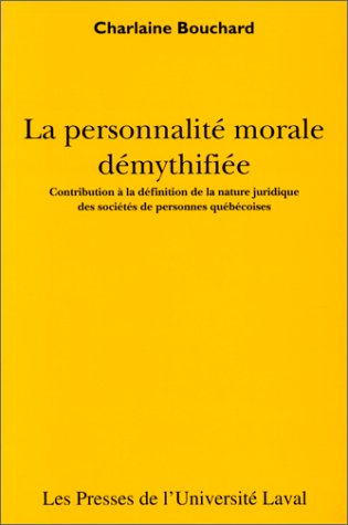 PERSONNALITE MORALE DEMYTHIFIEE