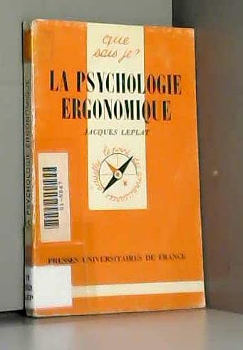 La psychologie ergonomique