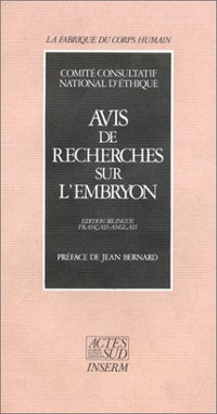 Avis de recherches sur embryon - La fabrique du corps humain