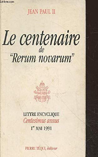 Le centenaire de Rerum novarum