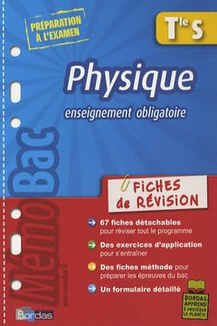 Physique Tle S Enseignement obligatoire: Fiches de révision