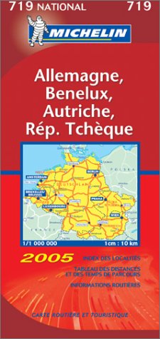 Carte routière : Allemagne - Bénélux - Autriche - République Tchèque
