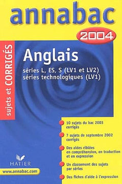 Annabac 2004 : Anglais (+ corrigés)