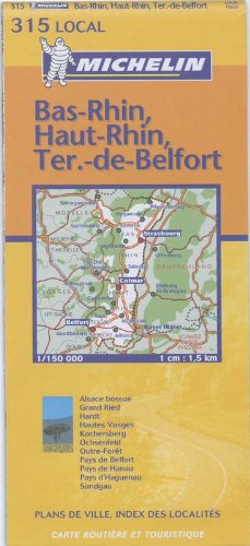 Carte routière : Bas-Rhin - Haut-Rhin - Territoire de Belfort, N° 11315
