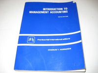 Introduction to Management Accounting