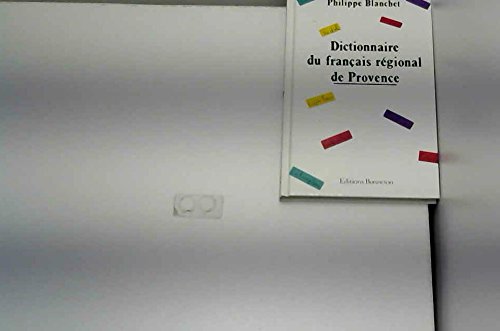 Dictionnaire du français régional de Provence