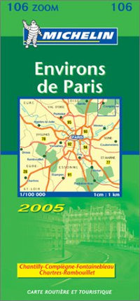 Carte routière : Environs de Paris (départements 78 - 92 - 93 - 94 - 95)