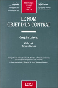 Le nom, objet d'un contrat