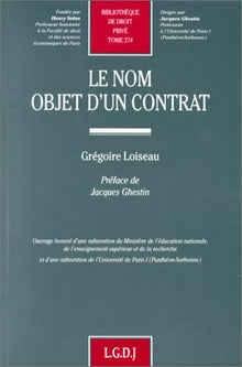 Le nom, objet d'un contrat