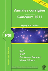 PSI physique chimie 2011: Annales des concours