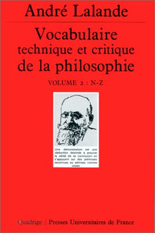 Vocabulaire technique et critique de la philosophie, coffret de 2 volumes