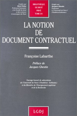 La notion de document contractuel