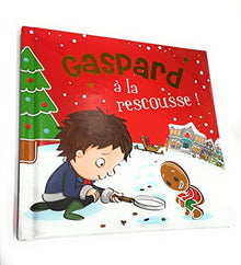Livre de Noël personnalisé avec Le prénom de l'enfant" Gaspard à la rescousse" - 15x15cm