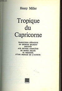 Le tropique du capricorne