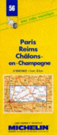 Carte routière : Paris - Reims - Châlons-en-Champagne