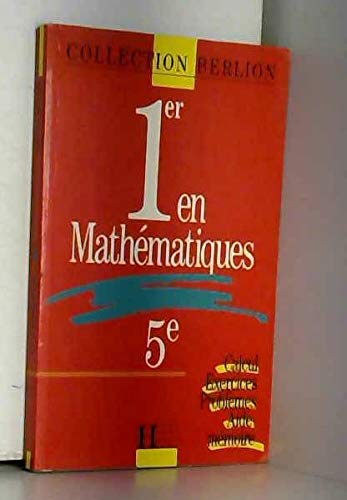 1er en mathématiques, 5e
