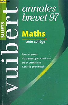 Brevet : mathématiques, série collège, sujet seul, 1997