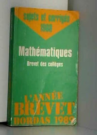 L'année brevet, 1989 : mathématiques