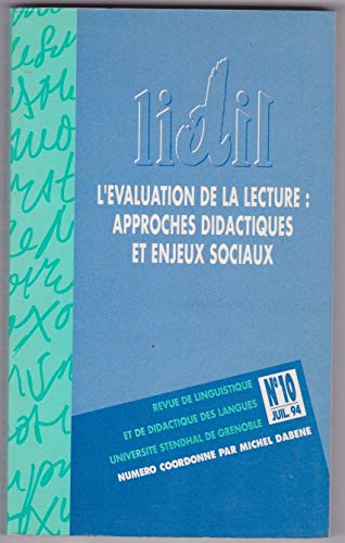 Lidil nø10 l'évaluation des lectures