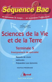 Sciences de la Vie et de la Terre, Terminale S, enseignement de spécialité