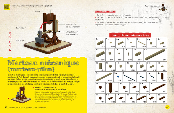 Léonard de Vinci - Construis ses inventions en briques LEGO