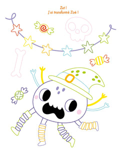 Mes tableaux à colorier strass - Monstres et sorciers