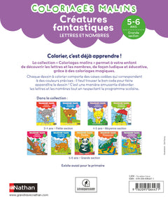 Créatures fantastiques Lettres et nombres GS - Coloriages malins