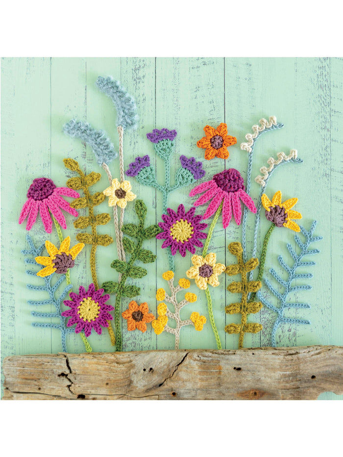 Collages floraux au crochet