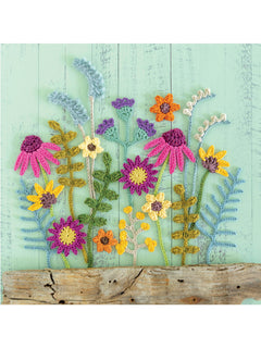 Collages floraux au crochet