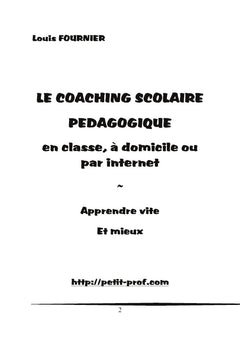 Coaching scolaire pédagogique -  apprendre vite et mieux