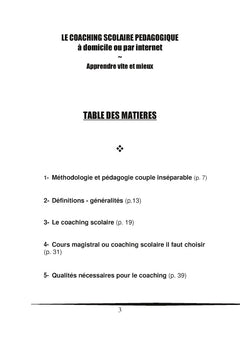 Coaching scolaire pédagogique -  apprendre vite et mieux