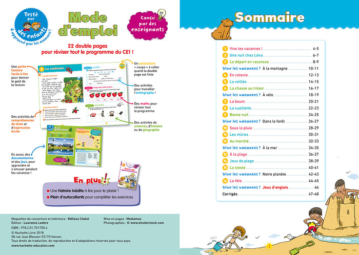 Sami et Julie - Du CE1 au CE2 - Cahier de vacances 2024