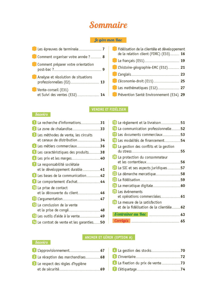 Toutes les matières - Bac Pro Métiers du Commerce et de la Vente