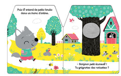 Bébé Loup cache-cache dans la nature