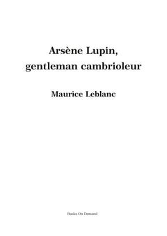 Arsène Lupin, gentleman cambrioleur