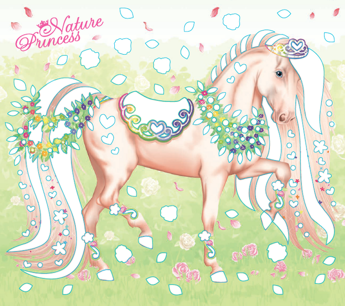 Cartes à pailleter - Chevaux