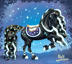 Cartes à pailleter - Chevaux