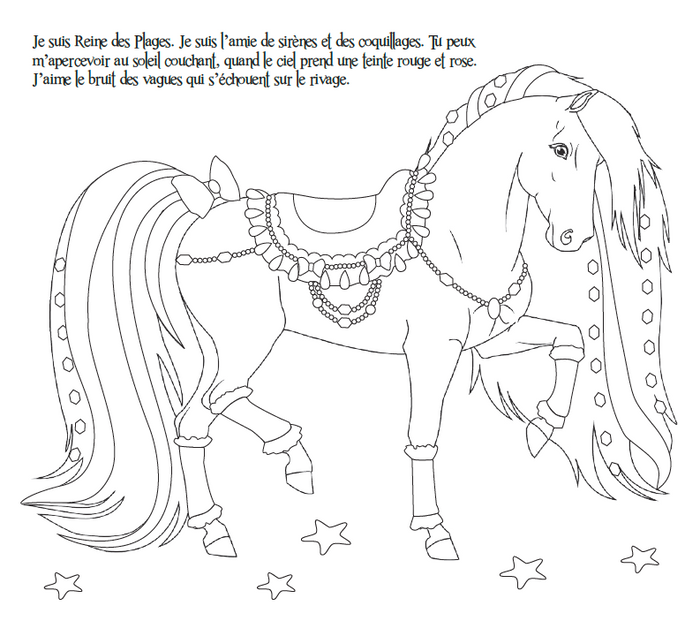 Cartes à pailleter - Chevaux