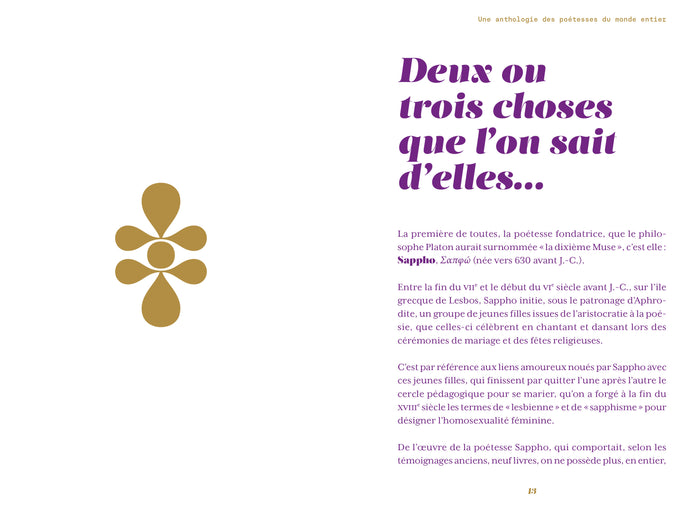 Une anthologie des poétesses du monde entier