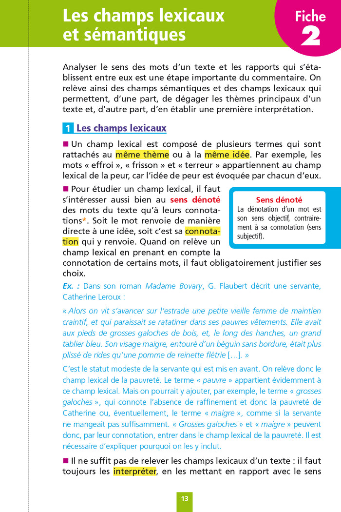 Objectif bac fiches détachables français 2nde